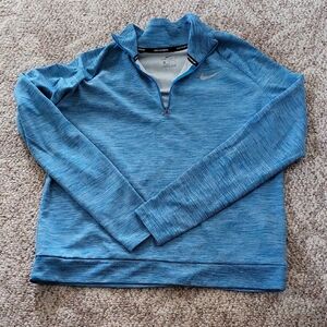 Nike Heathered Blue Half-Zip Top